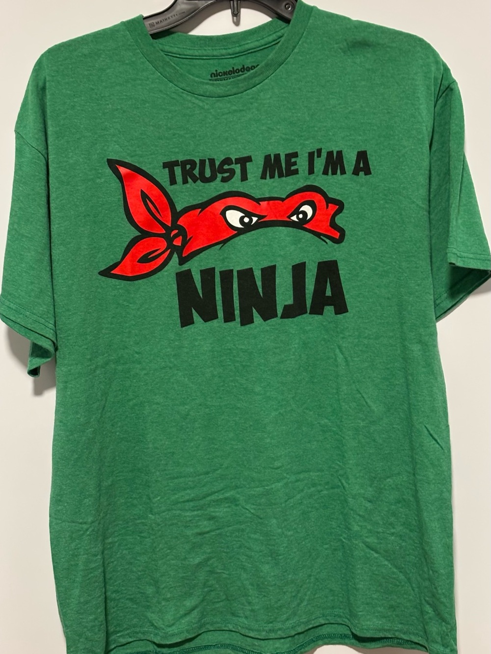 Nickelodeon Green Tee with Red Ninja Mask Graphic